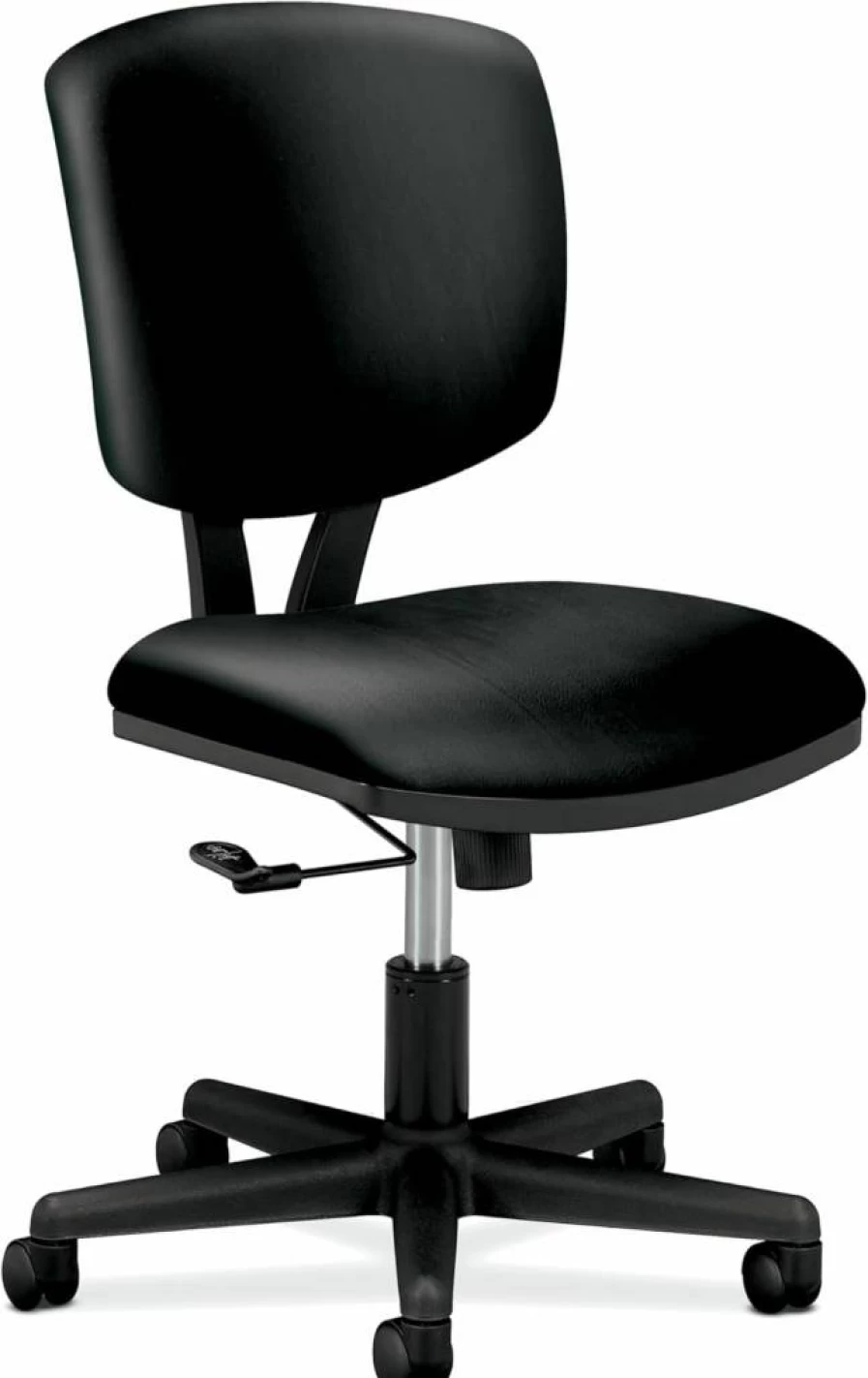 HON Volt Ergonomic Office Chair - Adjustable Tilt Recline, Fabric Swivel Task Chair, Armless Desk Chair in Black