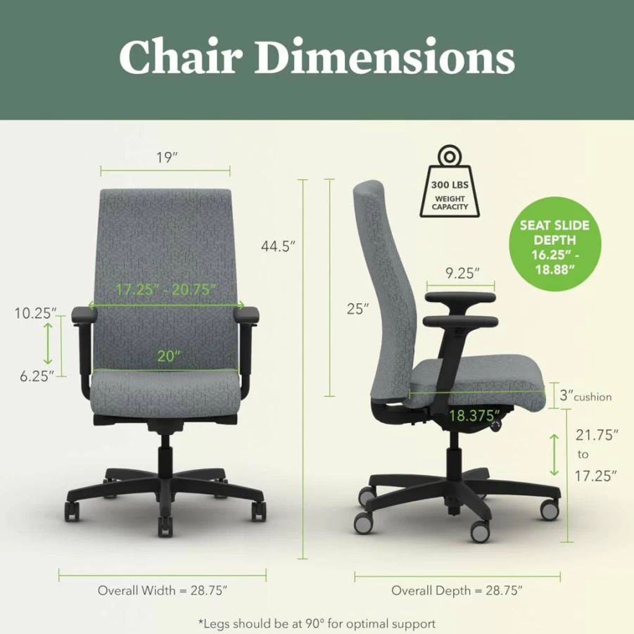 HON Ignition 2.0 Ergonomic Office Chair - Adjustable Lumbar Support, Armrests, Seat Height & Swivel Wheels, Black Mesh Desk Chair for Home & Office