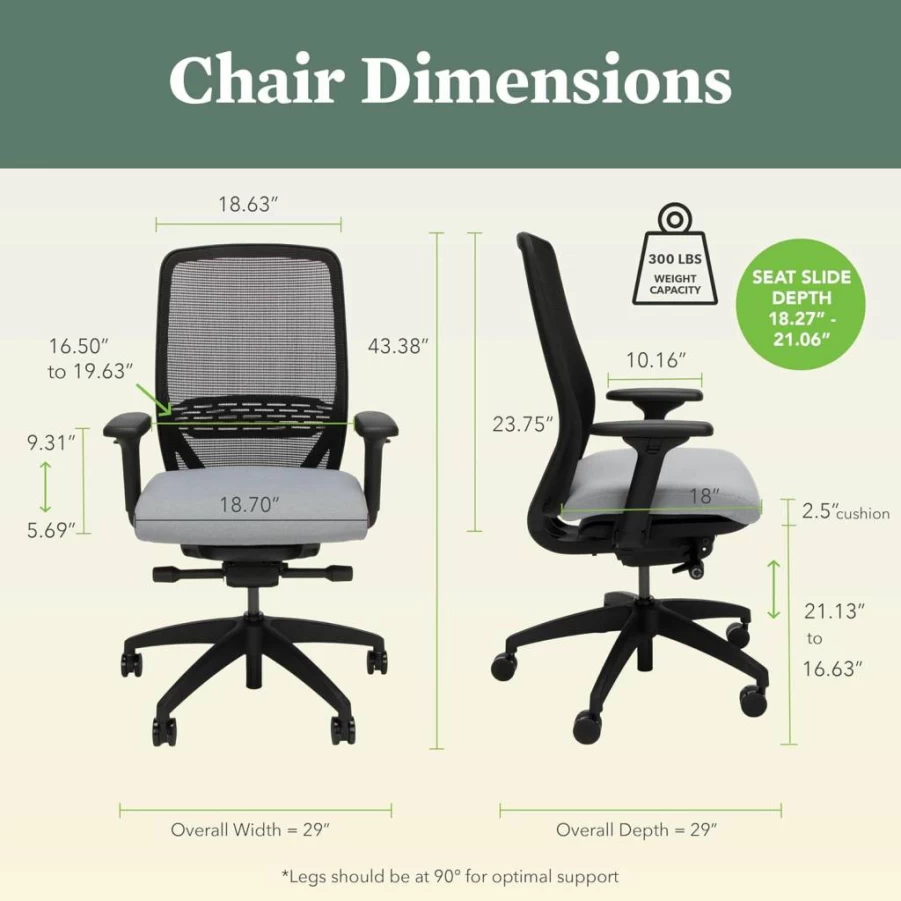 HON Nucleus Ergonomic Office Chair with Mesh Back, Synchro-Tilt Recline, Adjustable Lumbar Support & Armrests, Swivel Wheels for Home and Task Work