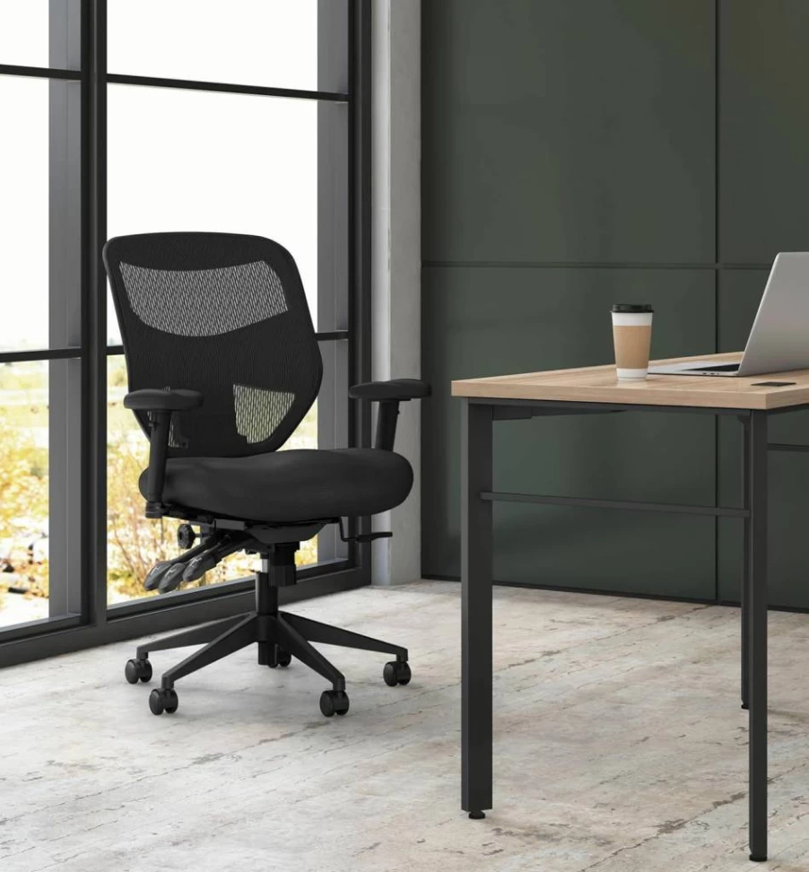 HON Prominent Ergonomic Office Chair - Adjustable Lumbar Support, 360° Swivel, Tilt Recline, Black Task Chair with Adjustable Arms
