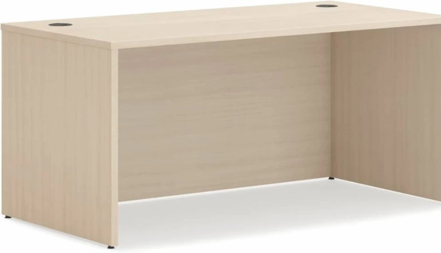 HON Mod Executive Desk 60" W x 30" D Large Office Desk with Cord Management, Mahogany Wooden Laminate, Modern Traditional Computer Workstation