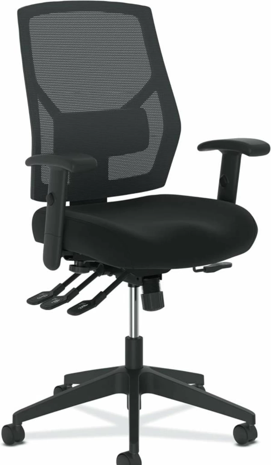 HON Crio Ergonomic High Back Office Chair with Adjustable Arms, Lumbar Support, 360 Swivel & Recline, Black Task Chair