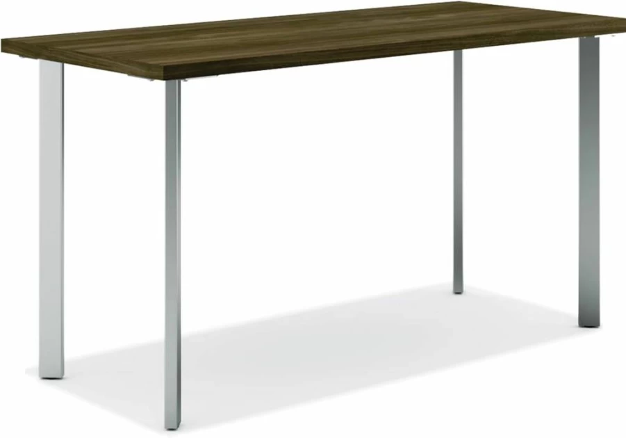 HON Coze 42-Inch White Home Office Desk with Sturdy Base, Modern Computer Workstation for Small Spaces