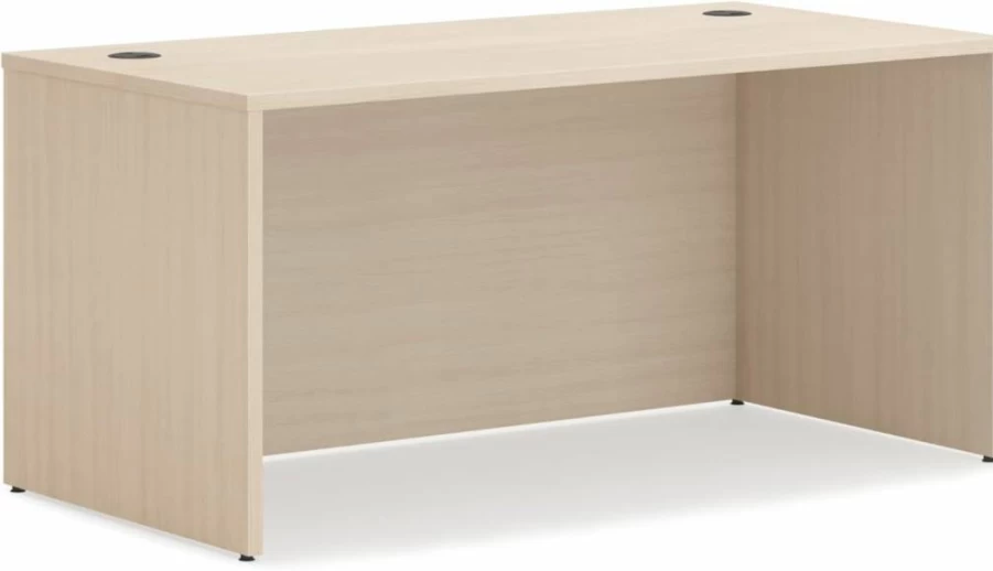 HON Modern 48-Inch Executive Desk with Cord Management, Solid Wooden Laminate Surface, Desert Oak Finish, 48"W x 30"D x 29"H, Home Office Computer Desk