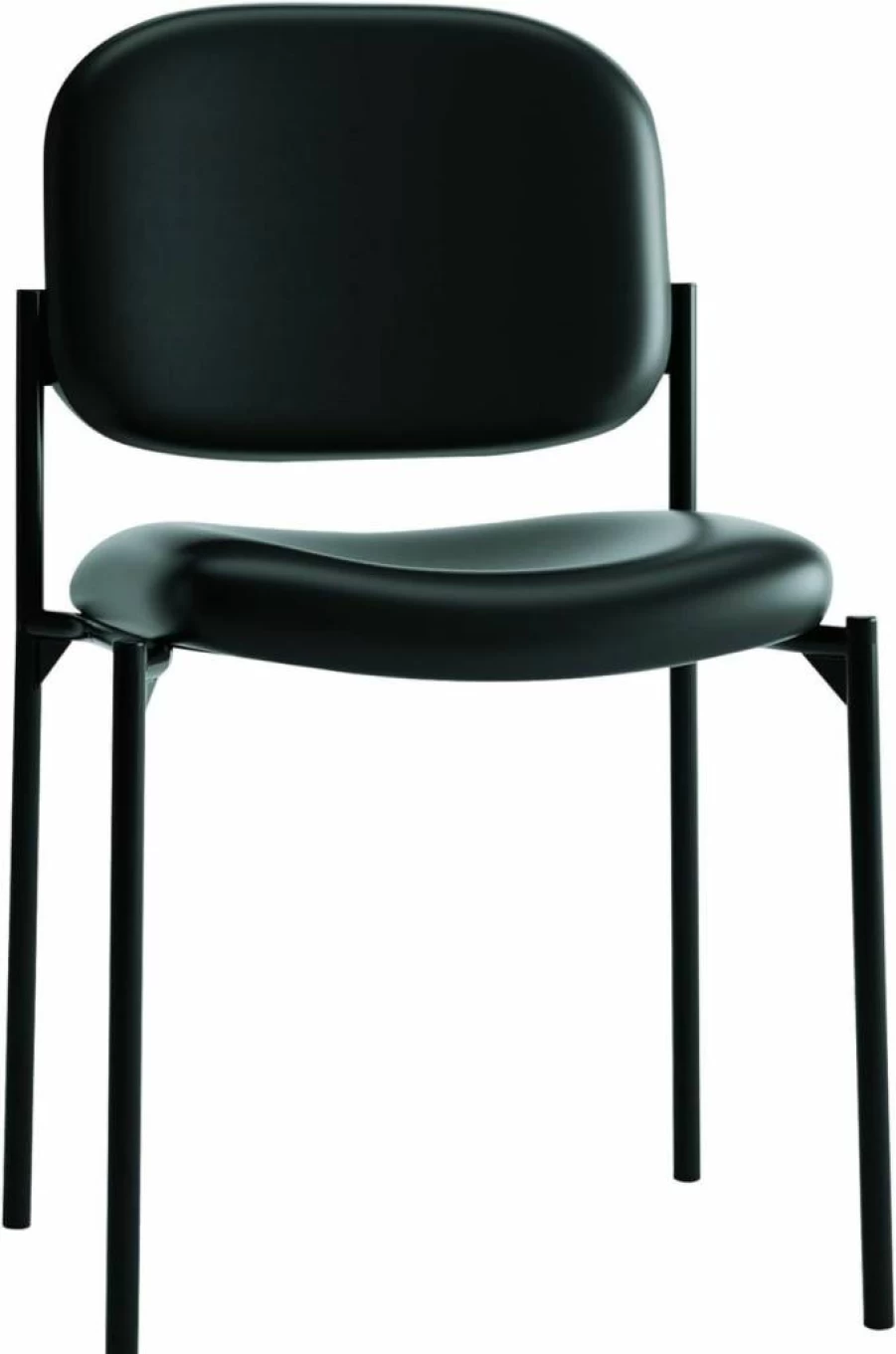 HON Scatter Fabric Guest Arm Chair - Stackable Lobby Chair in Black, Office Waiting Room Seating