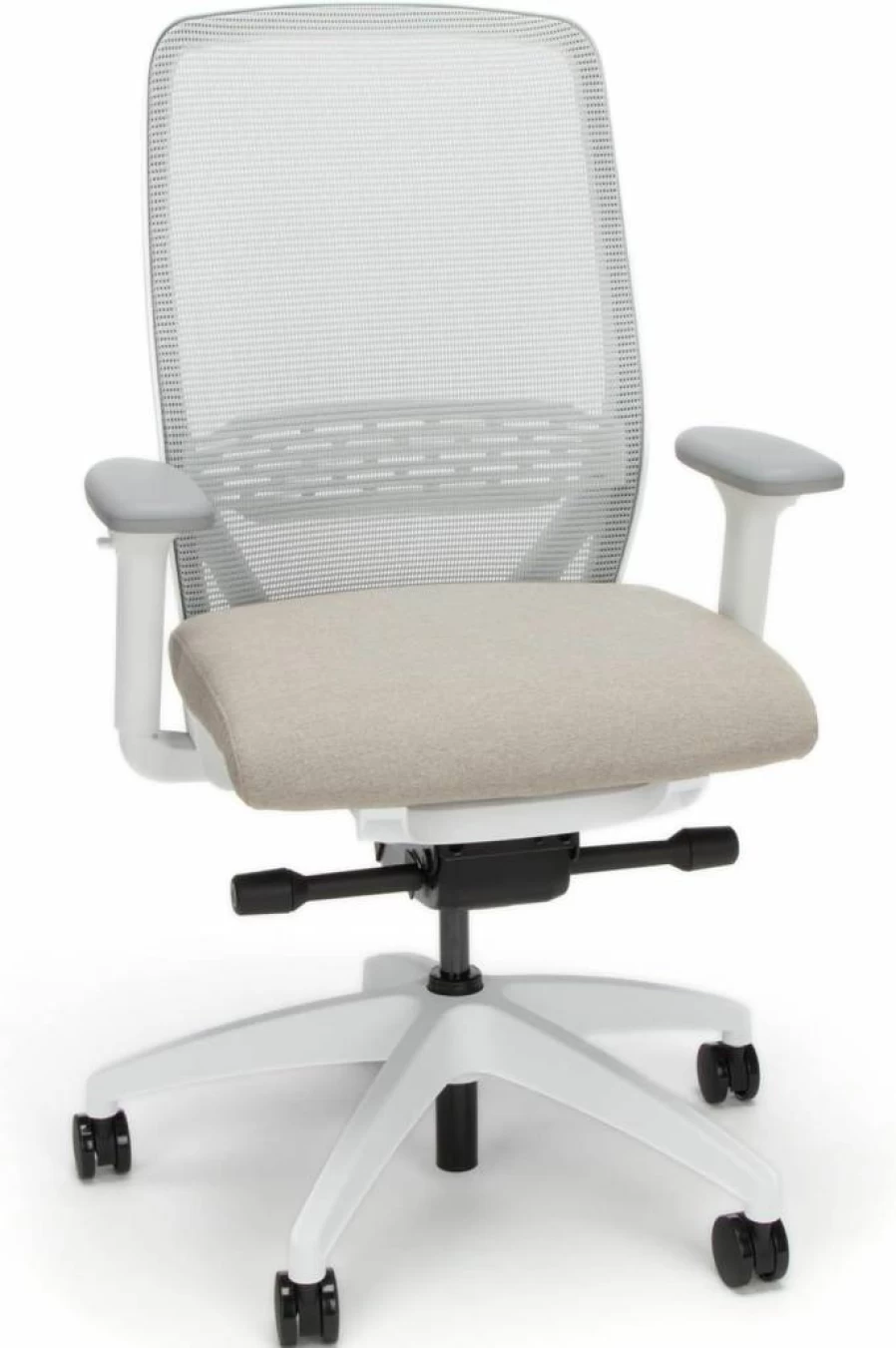 HON Nucleus Grey Ergonomic Office Chair with Mesh Back, Synchro-Tilt Recline, Adjustable Lumbar Support & Armrests, Swivel Wheels for Home & Computer Desk